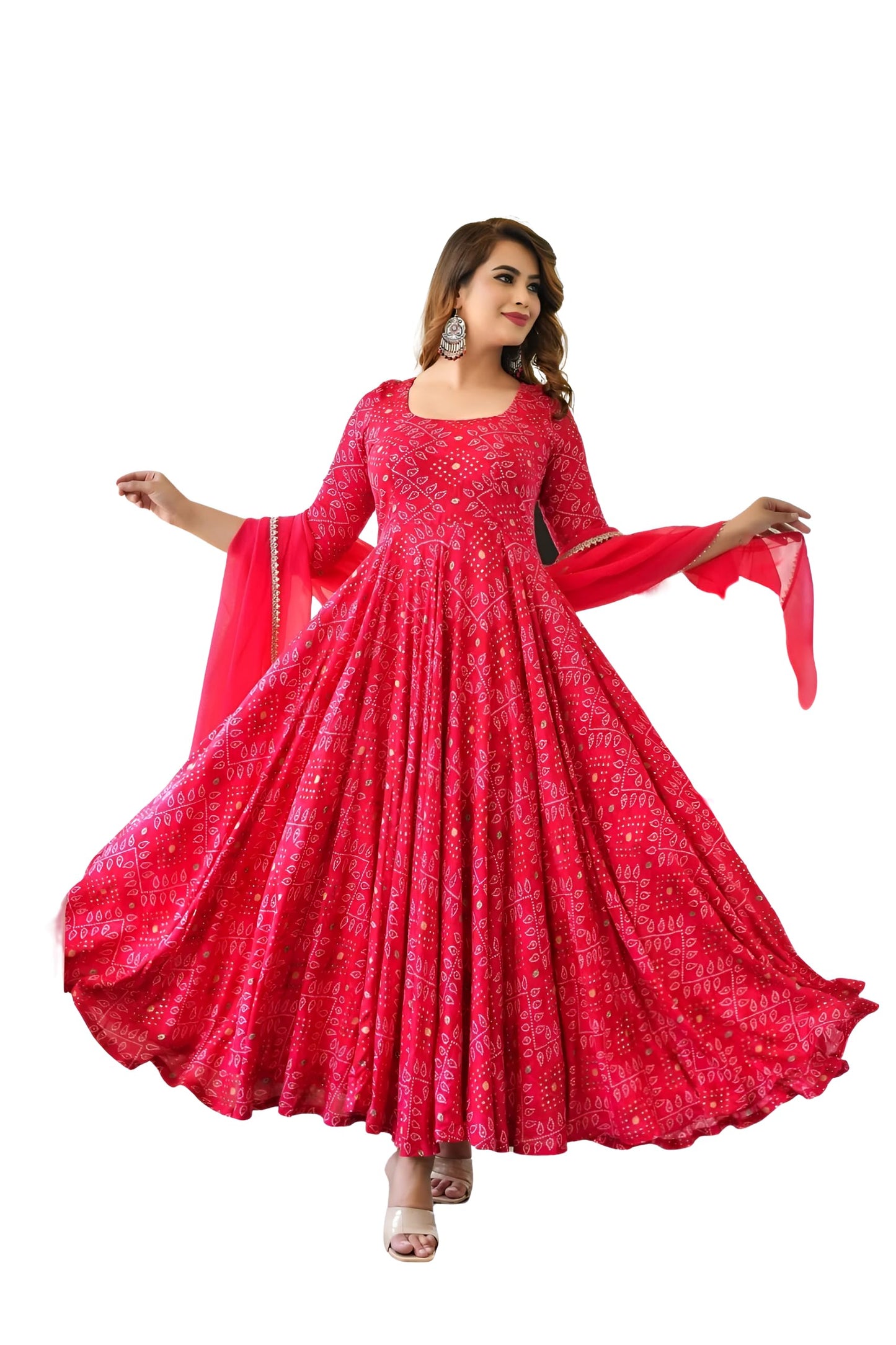 Beautiful anarkali Kurti Pants Suit