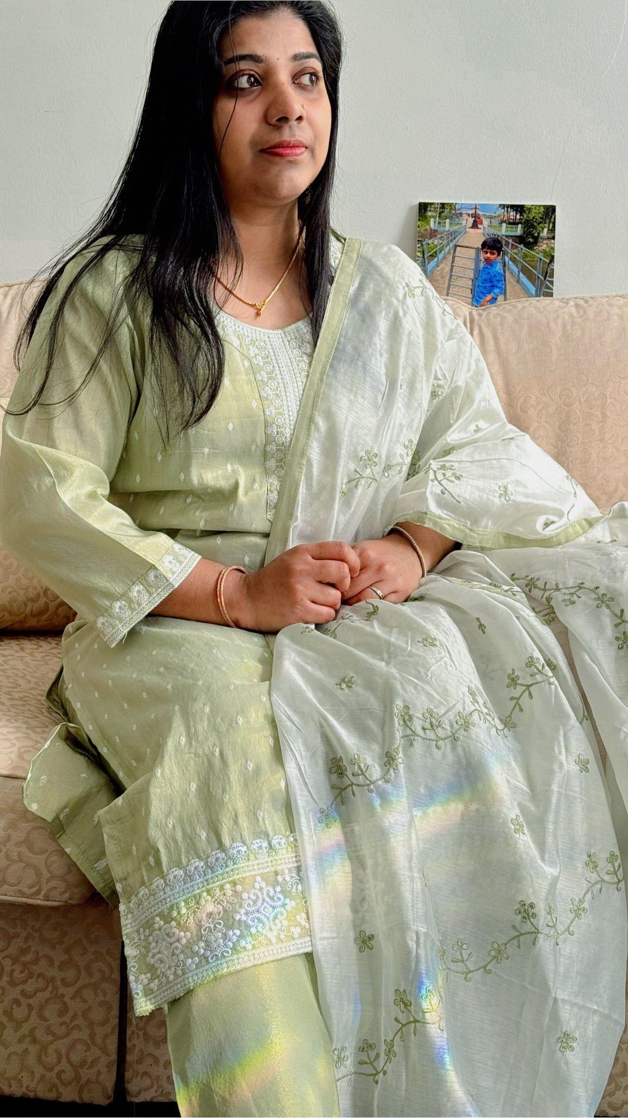 PISTA GREEN CHURIDAR