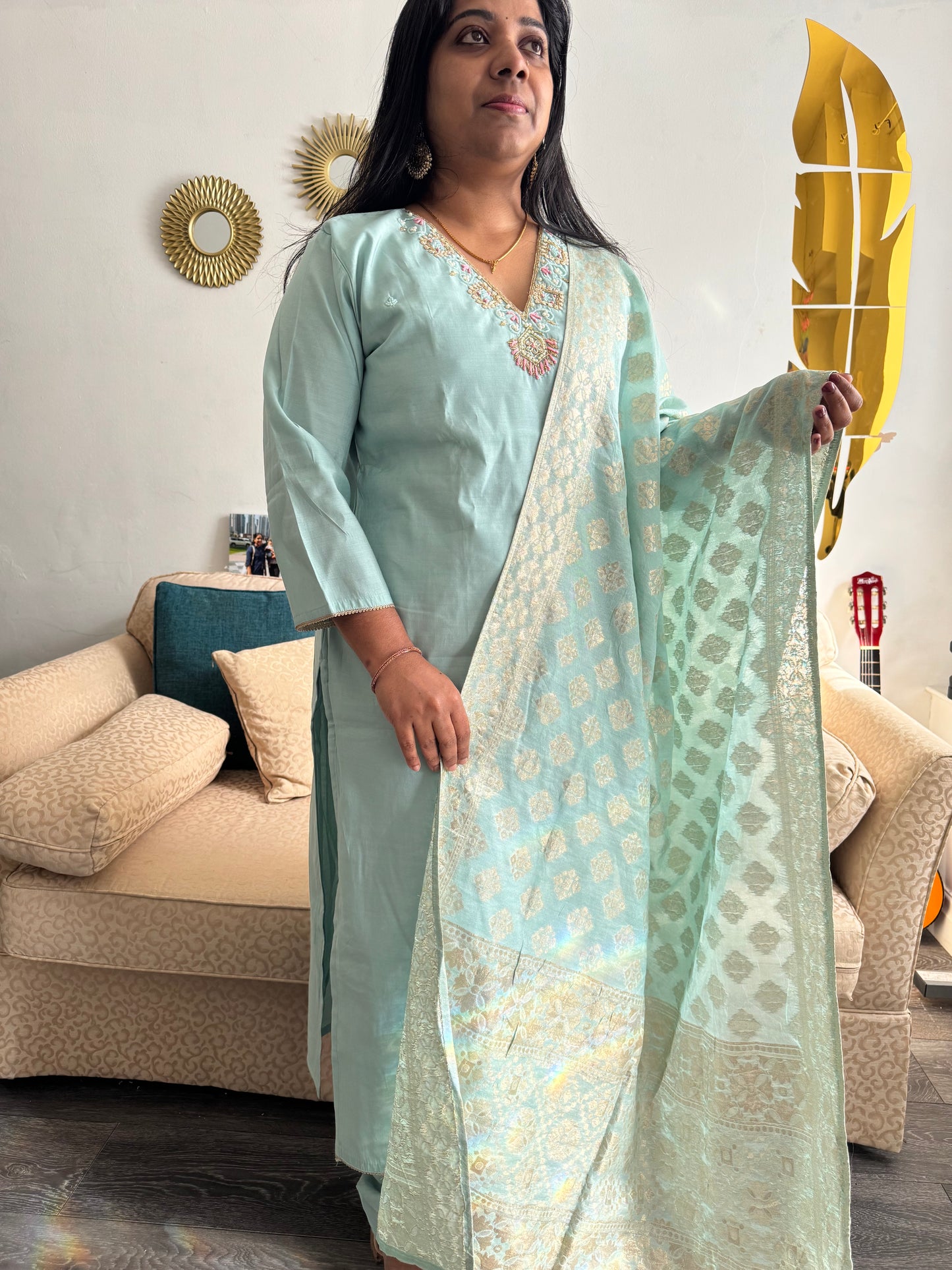 CHURIDAR SET WITH BANARASI DUPATTA
