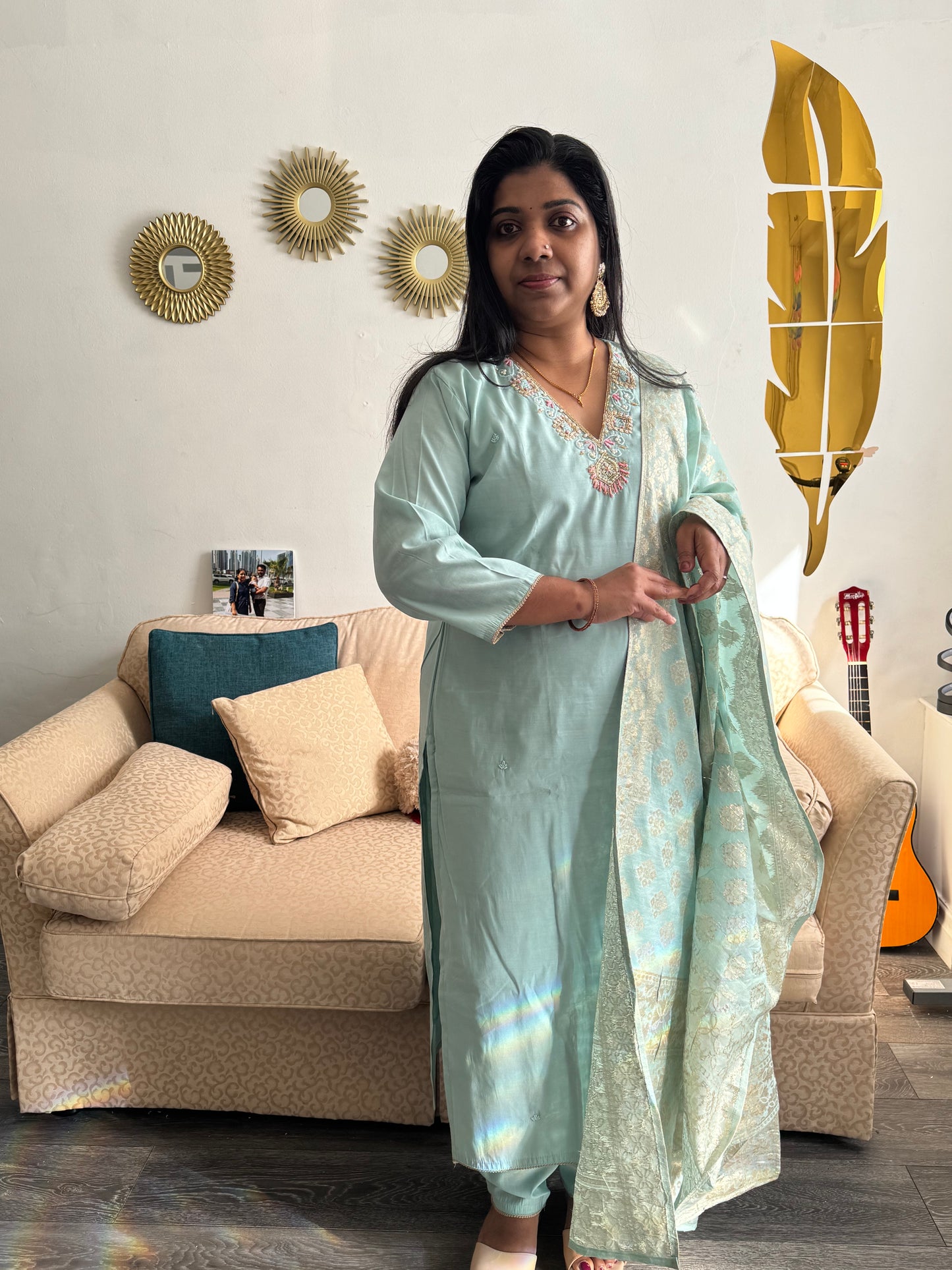 CHURIDAR SET WITH BANARASI DUPATTA