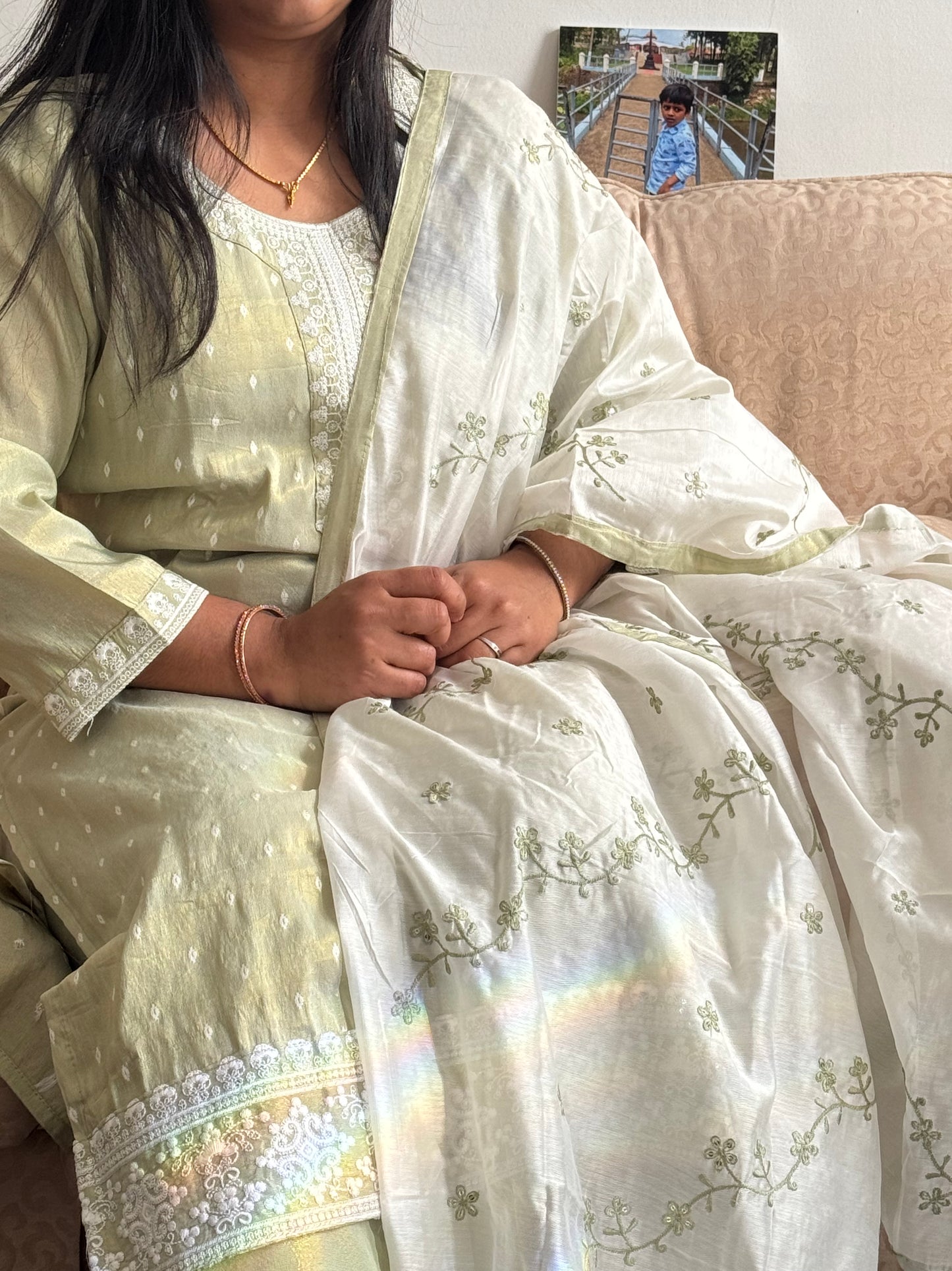 PISTA GREEN CHURIDAR